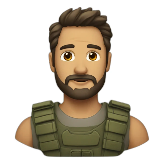 Barba y visera sticker