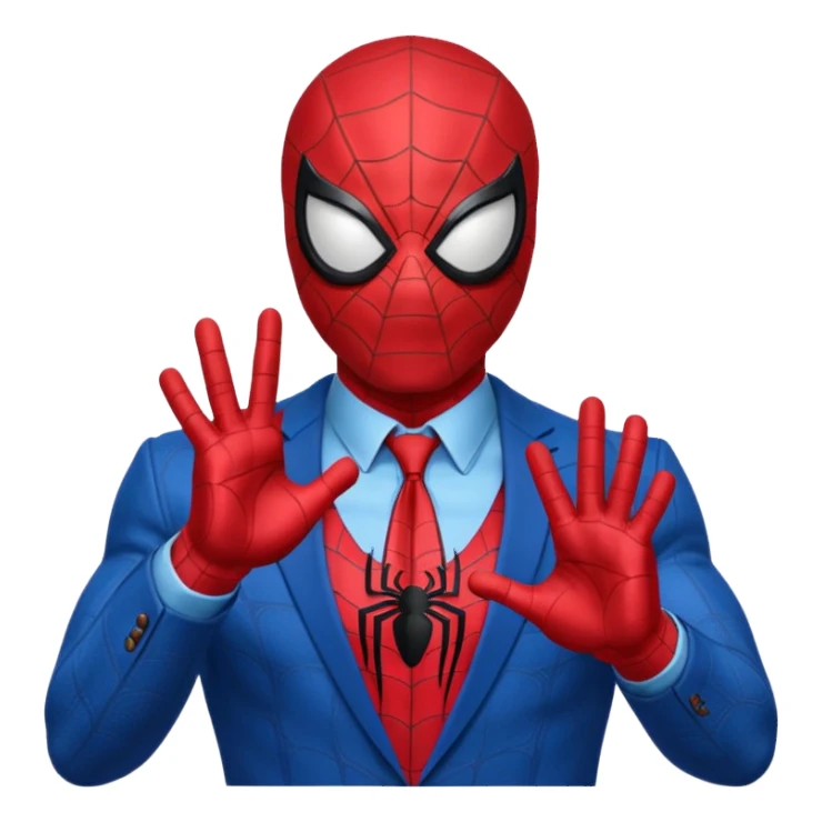 Make Spiderman's hand into an upvote sign 👍 sticker