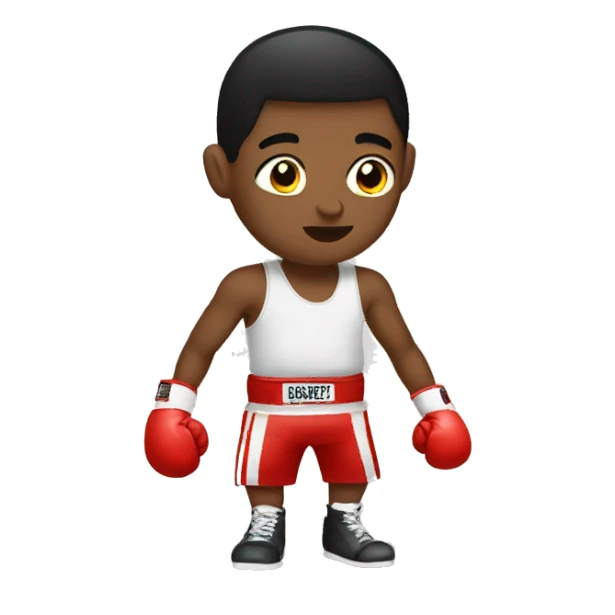 Boxing boy sticker