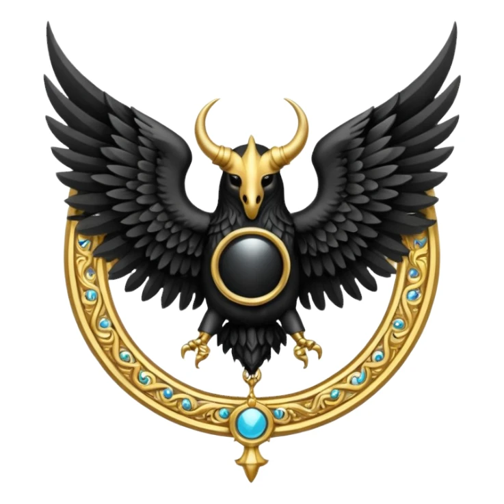 Holy Emblem with black wings and horn sticker