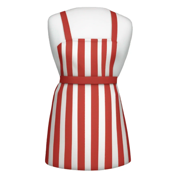 Red and white striped apron  sticker