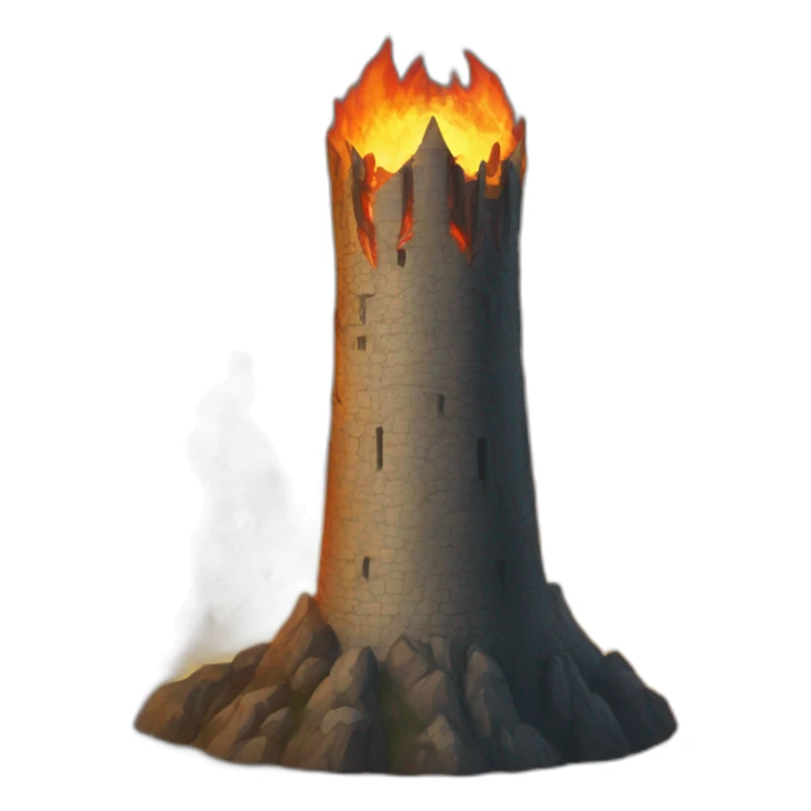 tower with a fire Sauron eye on it sticker