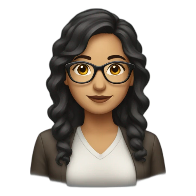 hispanic women with glasses sticker