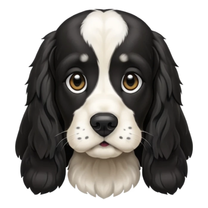 Собака русский кокер спаниель черно-белого цвета sticker