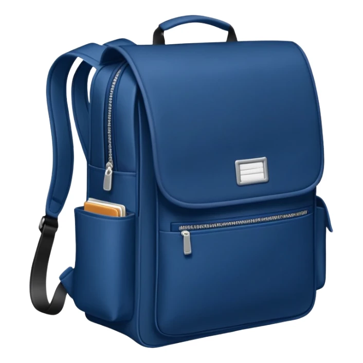 schoolbag unzipped with a laptop visible sticker