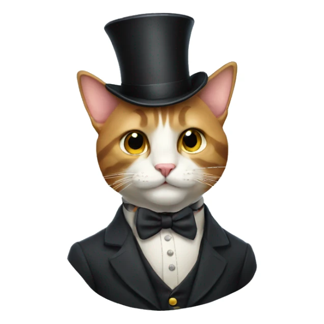 gentleman cat sticker