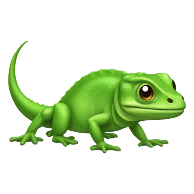 Small green smooth lizard sticker