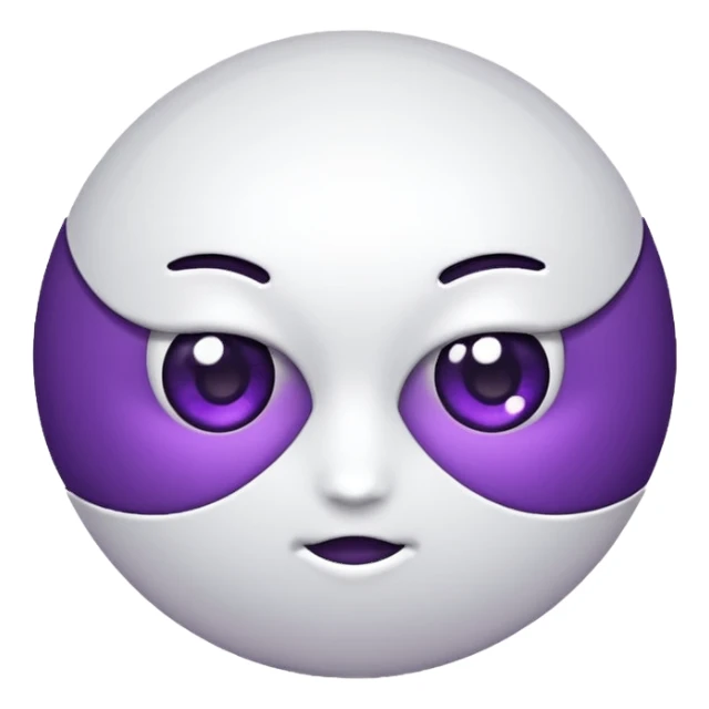 bola branco e roxa sticker