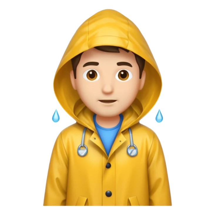 man wearing a raincoat sticker