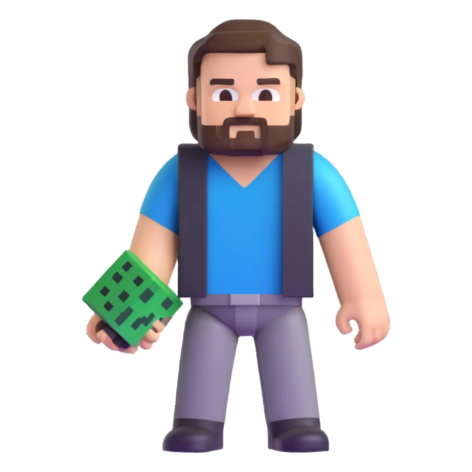 Jack Black as a Minecraft character sticker