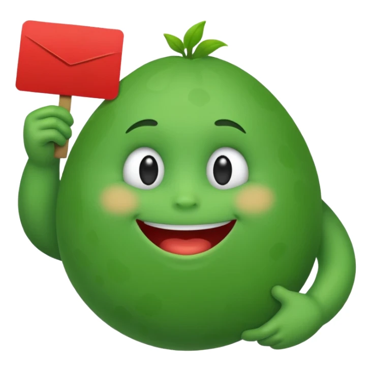 blob holding sign sticker