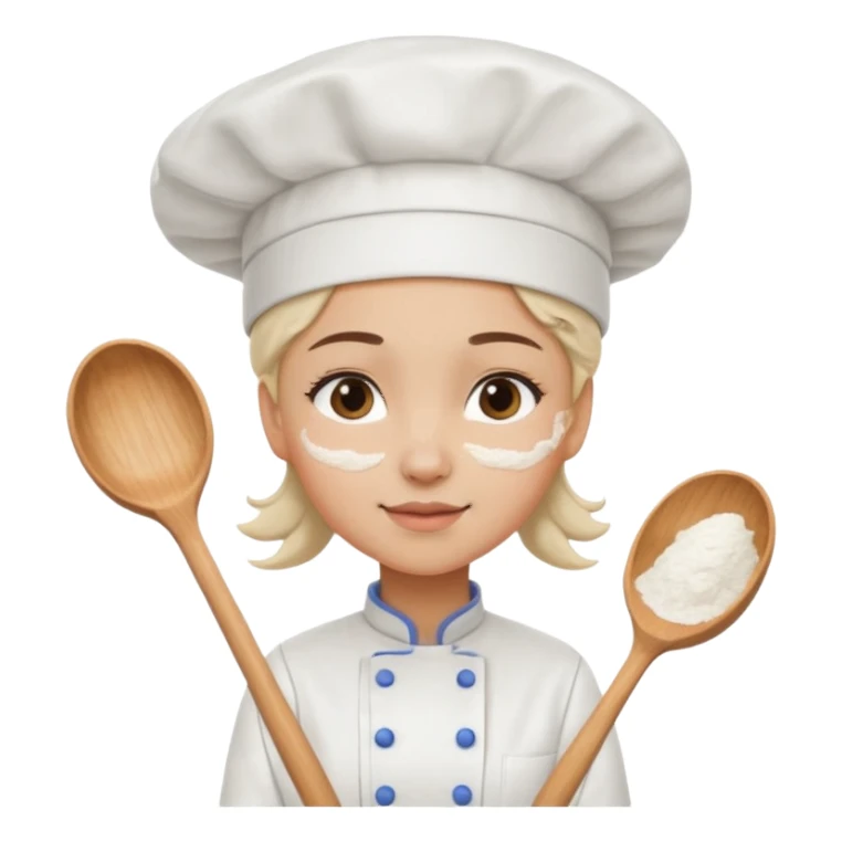 Young female baker – wearing white chef hat

 sticker