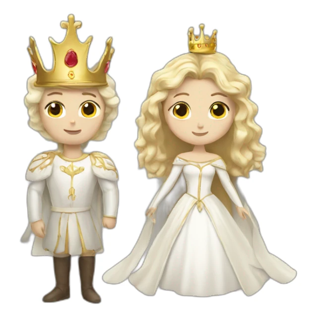 white queen and golden crown sticker
