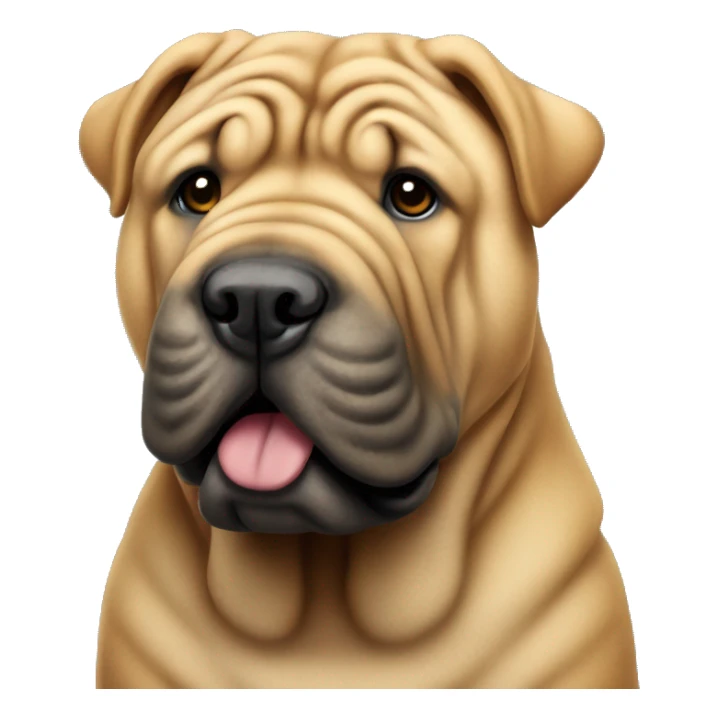 A shar pei dog sticker