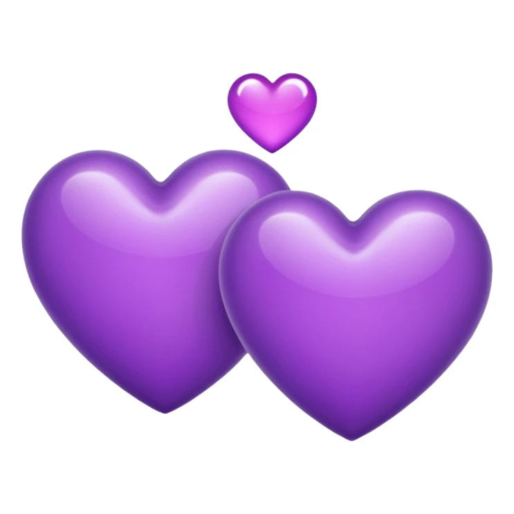 Purple two hearts style like this💕 sticker