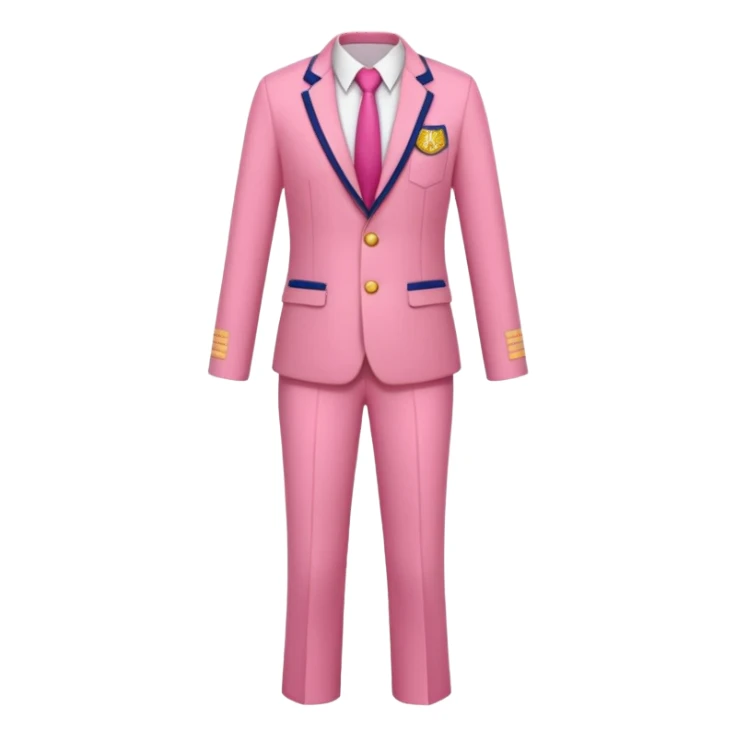 pink academia uniform with pants sticker