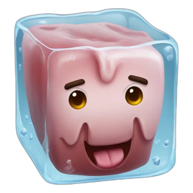 ice cube made of beef sticker