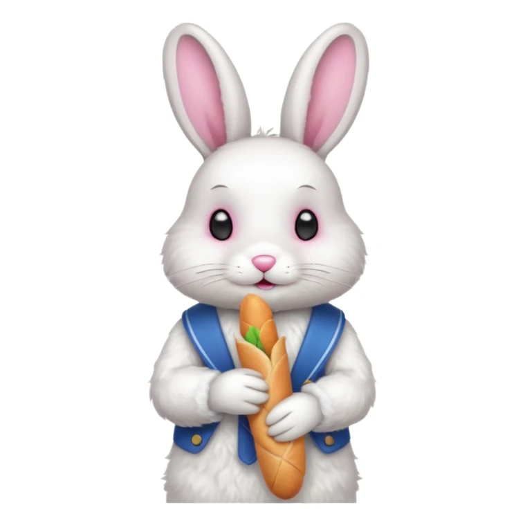A rabbit with a bugette  sticker