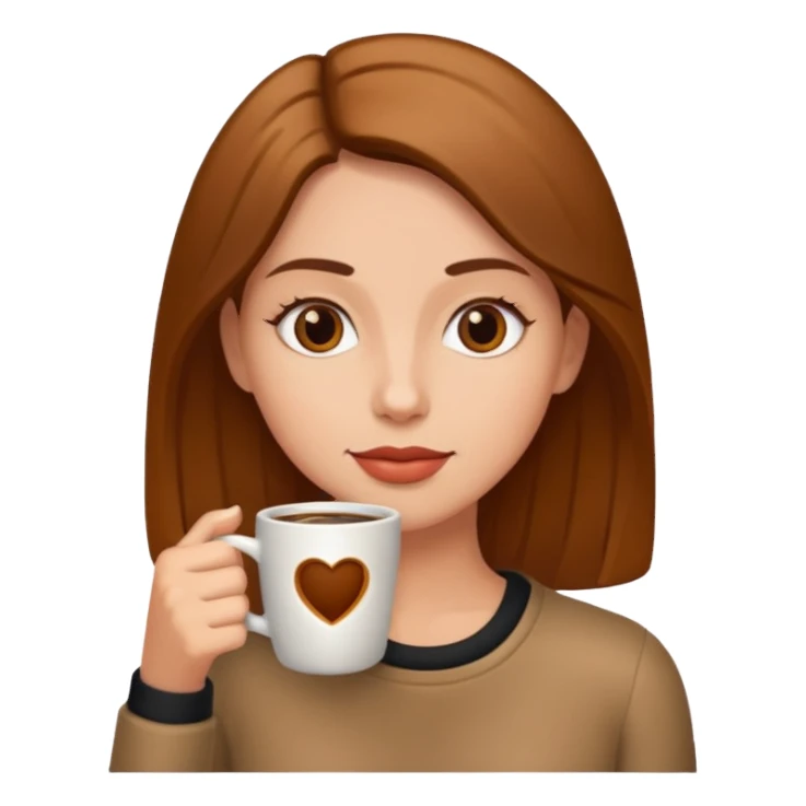 Woman drinking coffee sticker