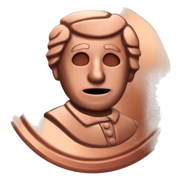 copper penny, no face sticker