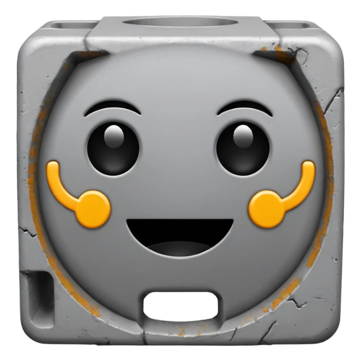 Cinder Block with no face on it sticker