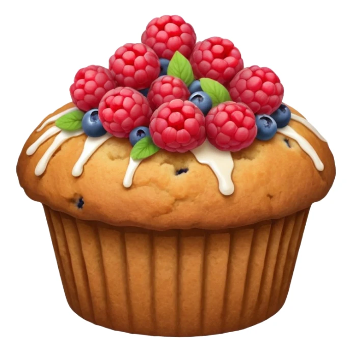 muffin with fruits sticker