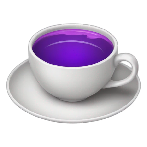 tea cup with purple liquid inside de cup sticker