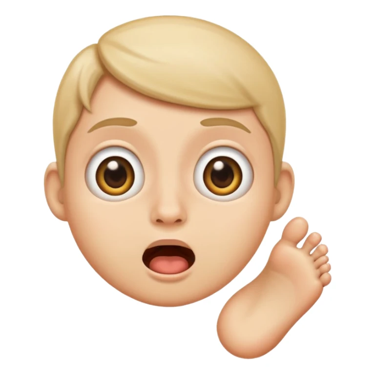 emoji smelling feet sticker