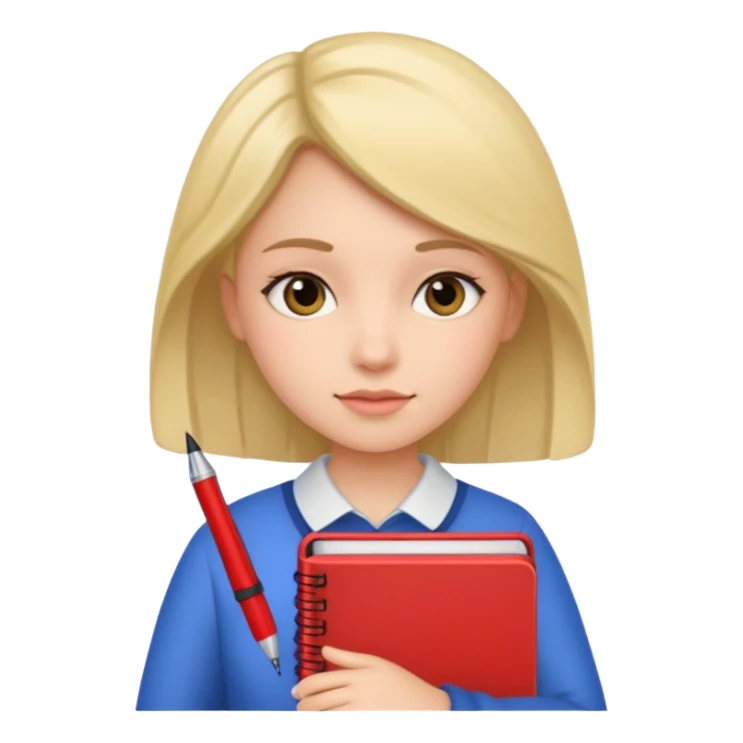 girl with notebook sticker