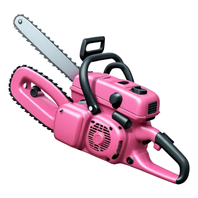 Pink chainsaw sticker