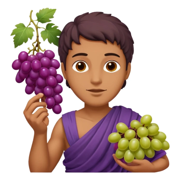 ancient greek with grape sticker