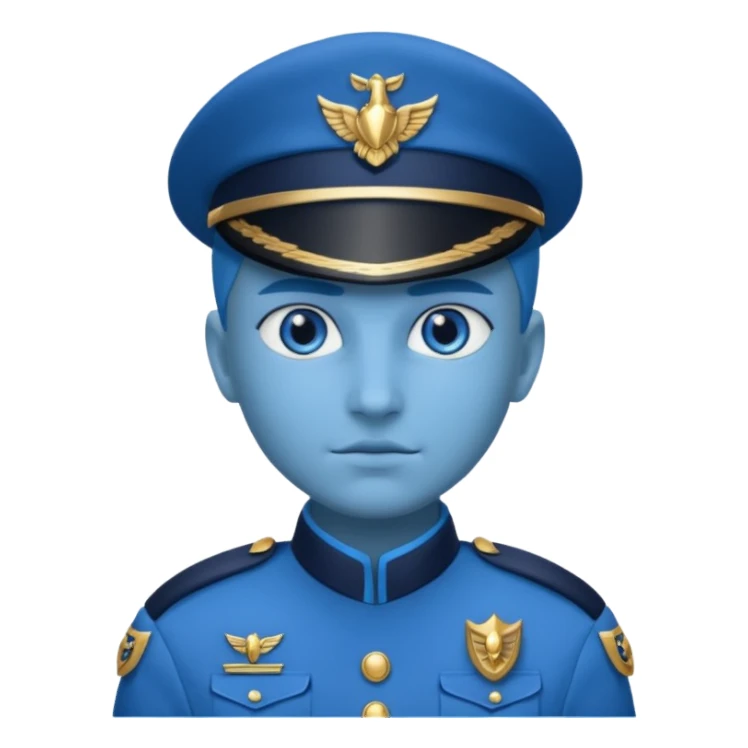 blue uniformed guardian sticker