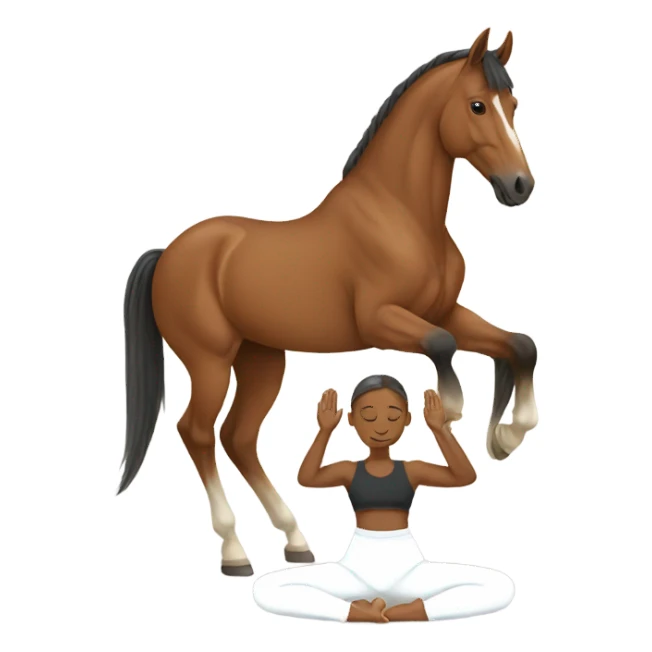 Horse doing yoga sticker