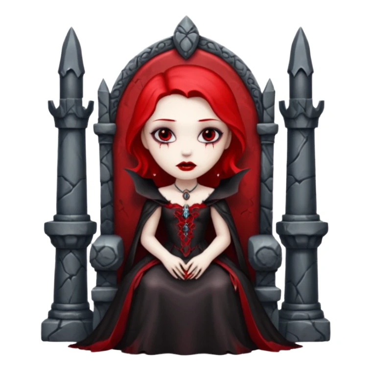 realistic vampire in a throne sticker
