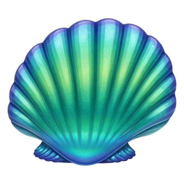 green blue crystal clam sticker