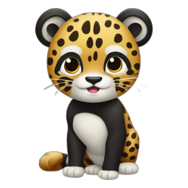 Guépard et panda sticker