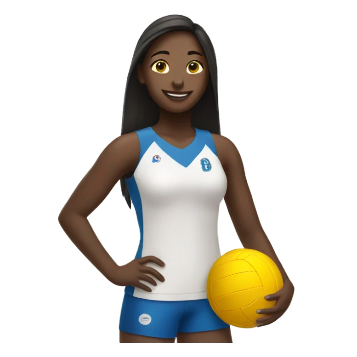 girl playing volleyball sticker