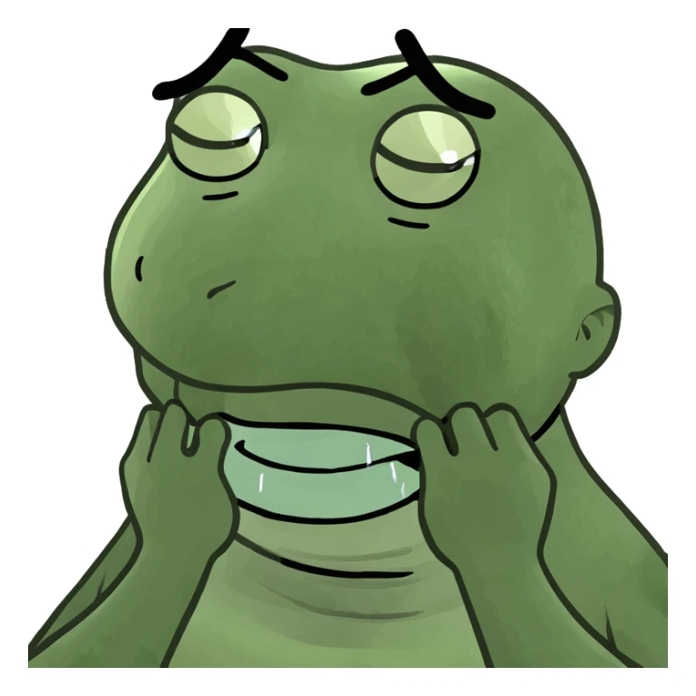 person with hands on their neck crying sticker