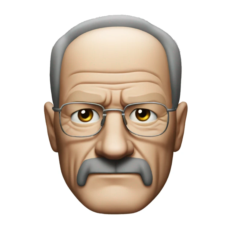 Walter white looking souless into us sticker