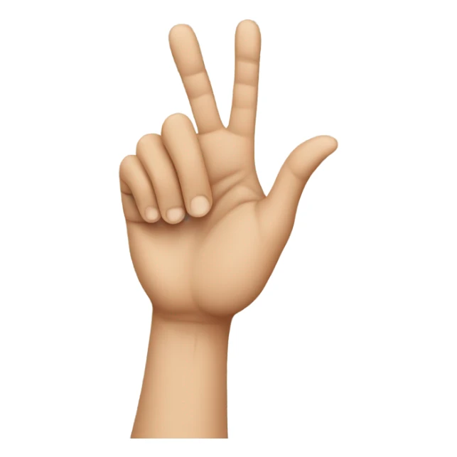 Three-finger salute slanted sticker