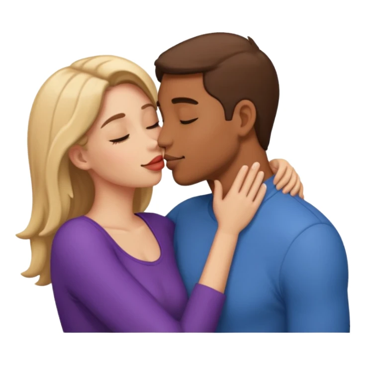kissing sticker