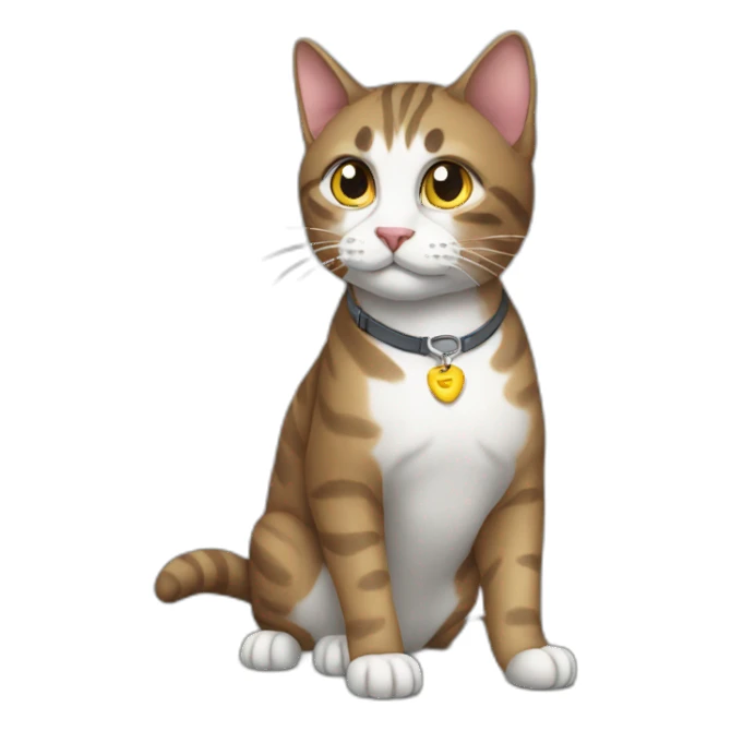 cat at office sticker