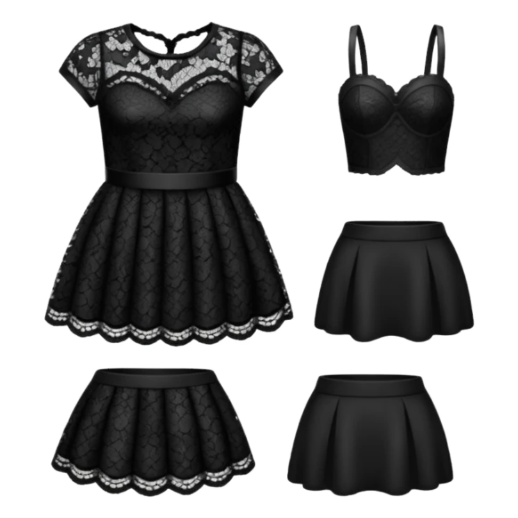 black Lace Clothing sticker