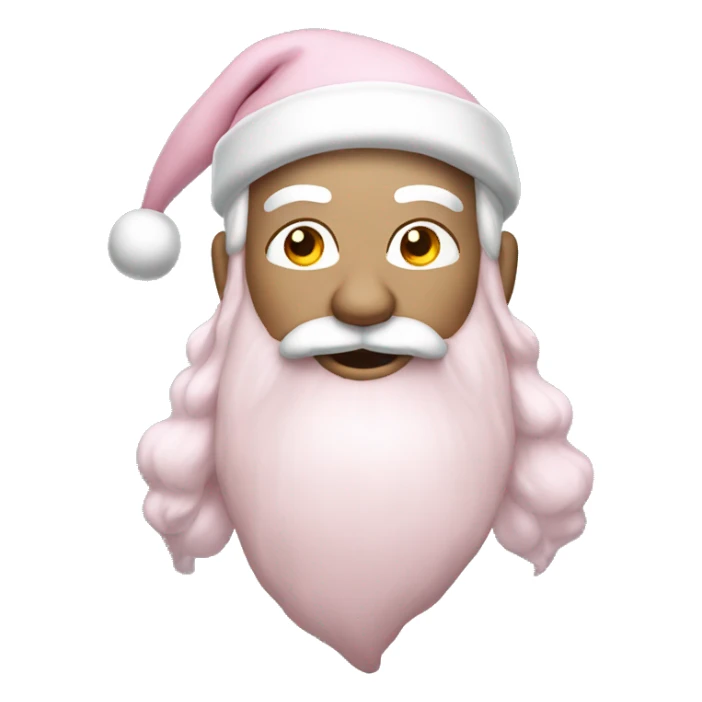 Light Pink Santa with white skin sticker