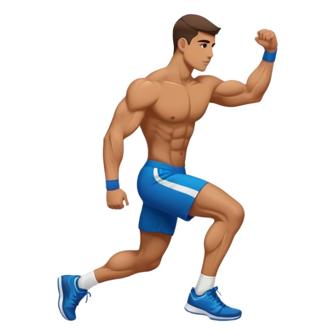 man Plyometric-step-up side-view sticker