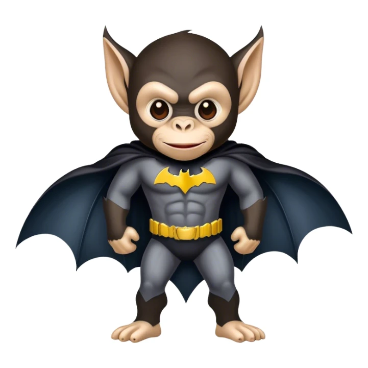 chimpanzee as batman vampire sticker