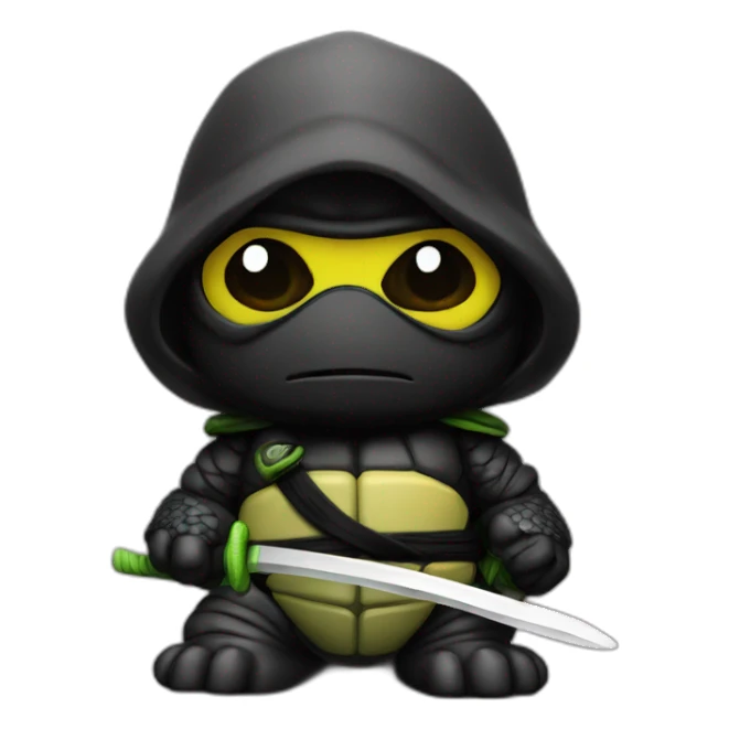 Turtle ninja black reborn glass sticker