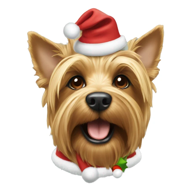 York terrier Christmas tree sticker