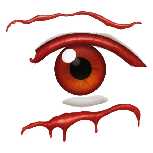 an eye with red veins sticker