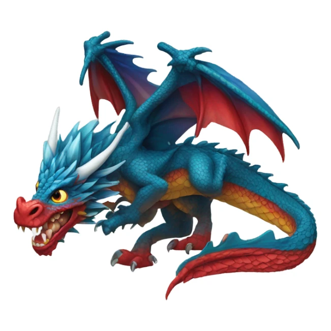 Dragon with American flag sticker